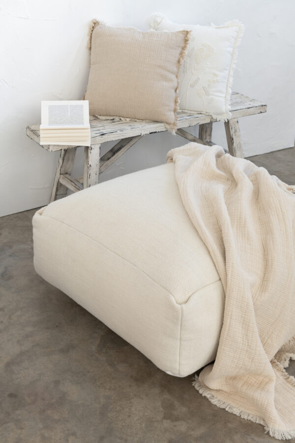 Kussen Sophia Mousseline Lichtbeige