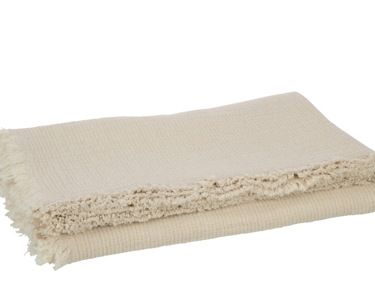 Plaid Sophia Mousseline Lichtbeige