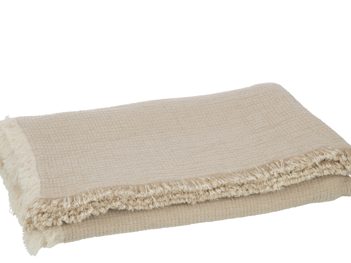 Plaid Sophia Mousseline Donkerbeige