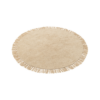 Vloerkleed franjes beige Rond vloerkleed Boho franjes Beige