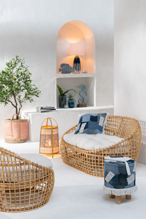 Loungestoel Lise + kussen Beige