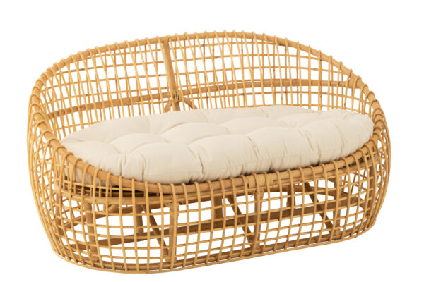 Loungebank Lise + kussen Beige