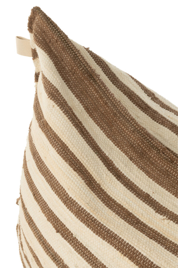 Lounge Zitzak Katoen Wit/Bruin J-line