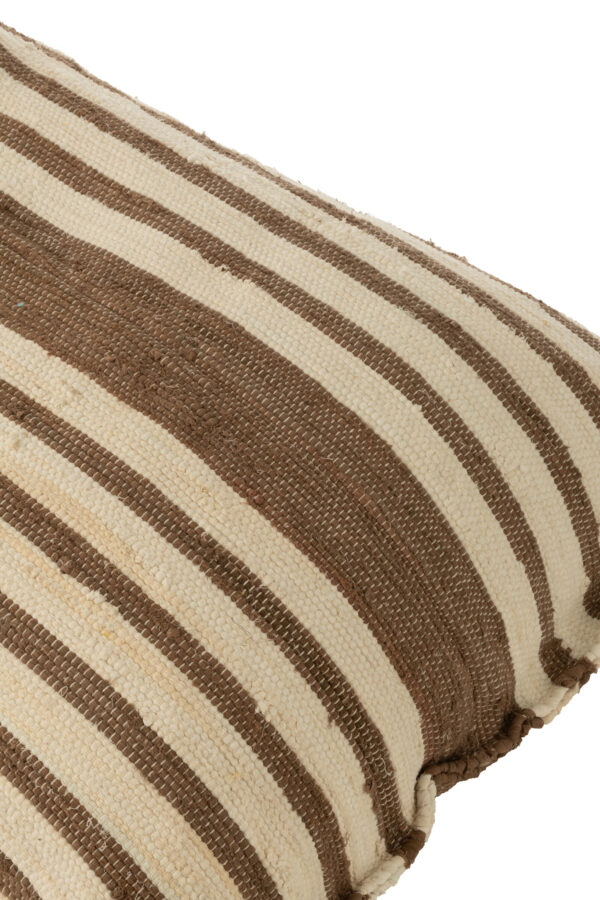 Lounge Zitzak Katoen Wit/Bruin J-line