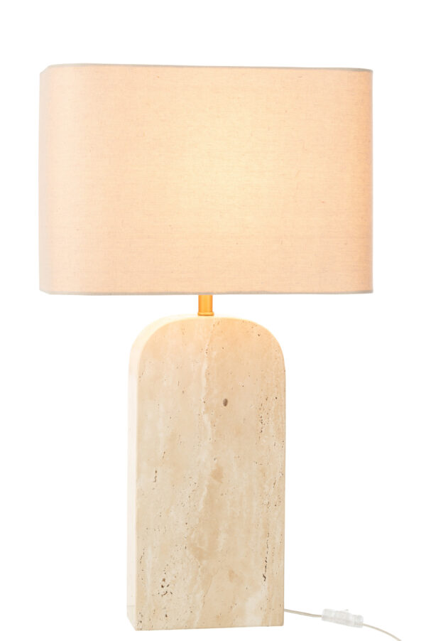Tafellamp Travertin Beige J-line