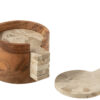 Beige Marmeren Onderzetters - Set van 6