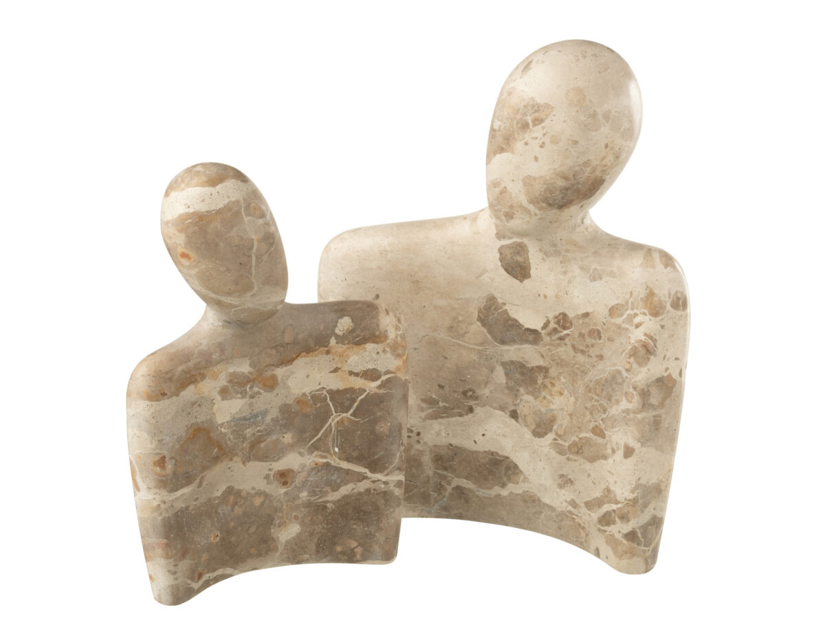 Sculptuur Koppel - Beige Marmer