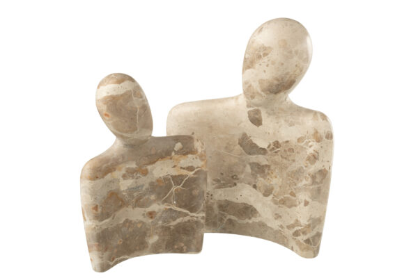Sculptuur Koppel - Beige Marmer