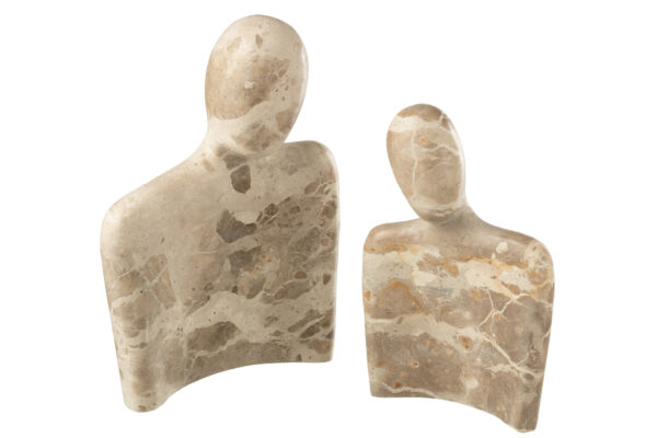 Sculptuur Koppel - Beige Marmer