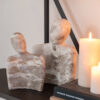 Sculptuur Koppel - Beige Marmer
