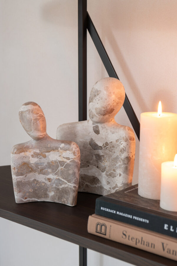 Sculptuur Koppel - Beige Marmer