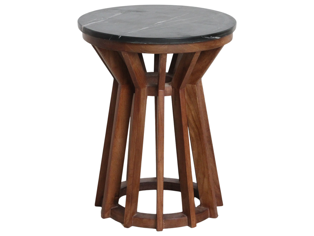 Sabah marmeren bijzettafel - zwart