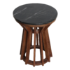 Sabah marmeren bijzettafel - zwart