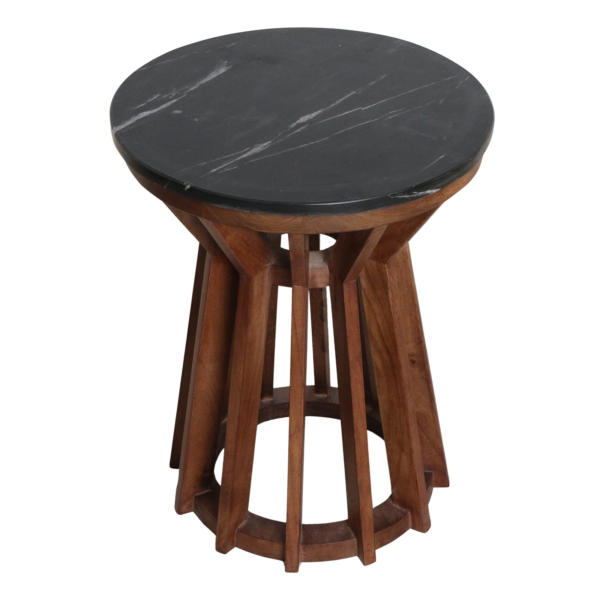 Sabah marmeren bijzettafel - zwart