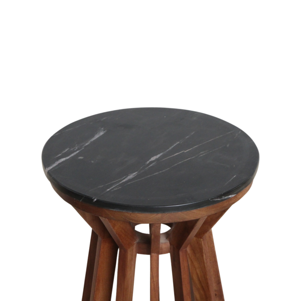 Sabah marmeren bijzettafel - zwart