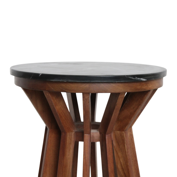 Sabah marmeren bijzettafel - zwart