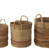 Set van 3 manden Lucie Raffia Nature