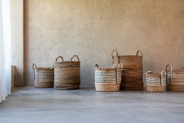 Set van 3 manden Lucie Raffia Nature