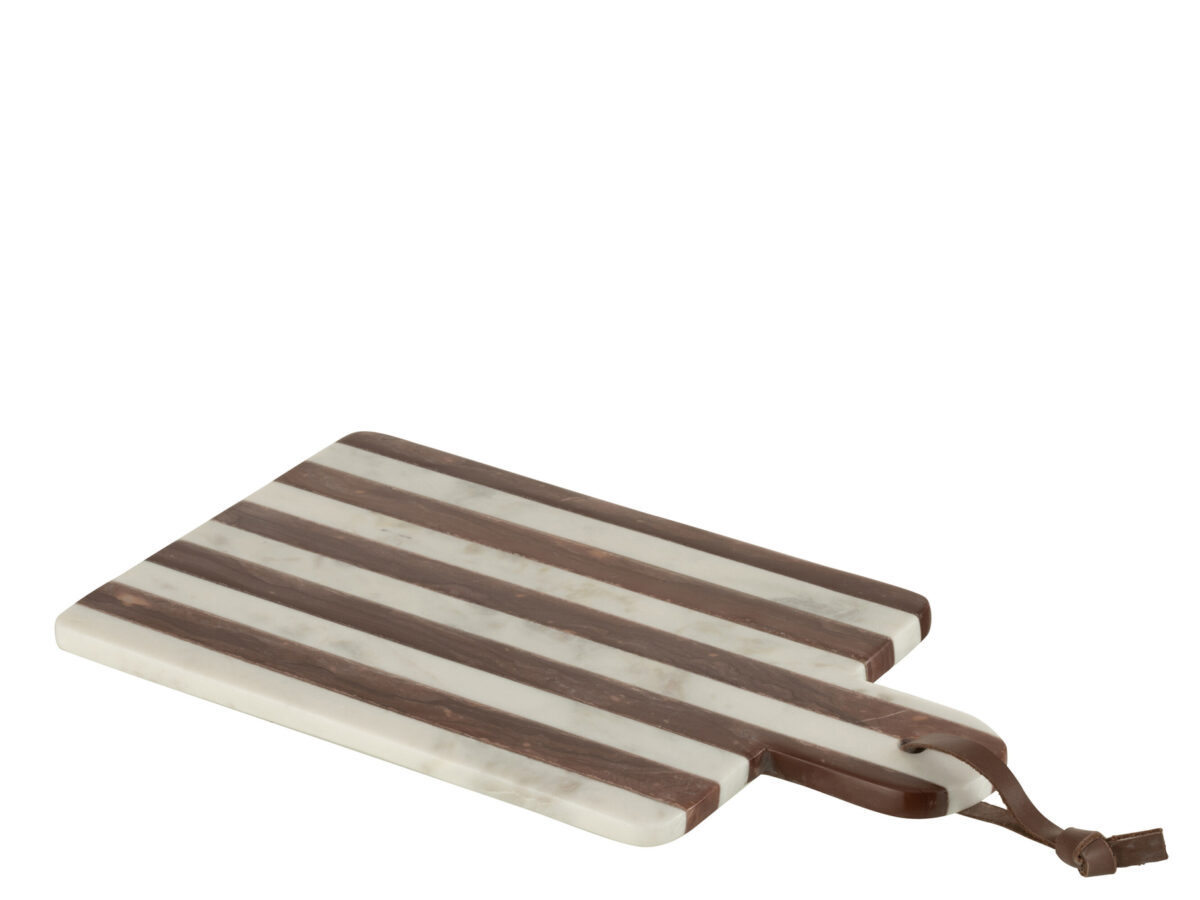 Gestreepte Marmeren Serveerplank J-line Medium