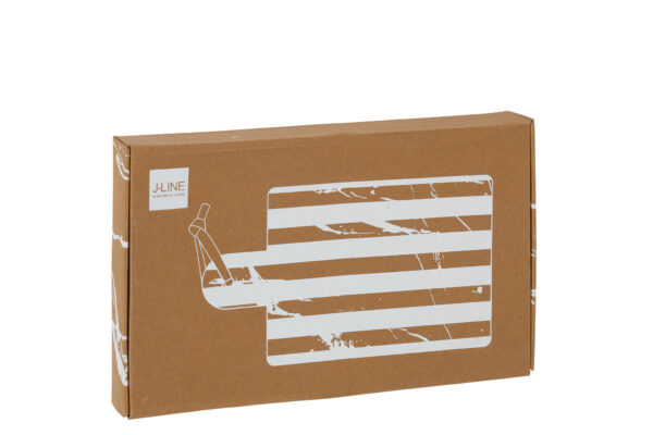 Gestreepte Marmeren Serveerplank J-line Medium
