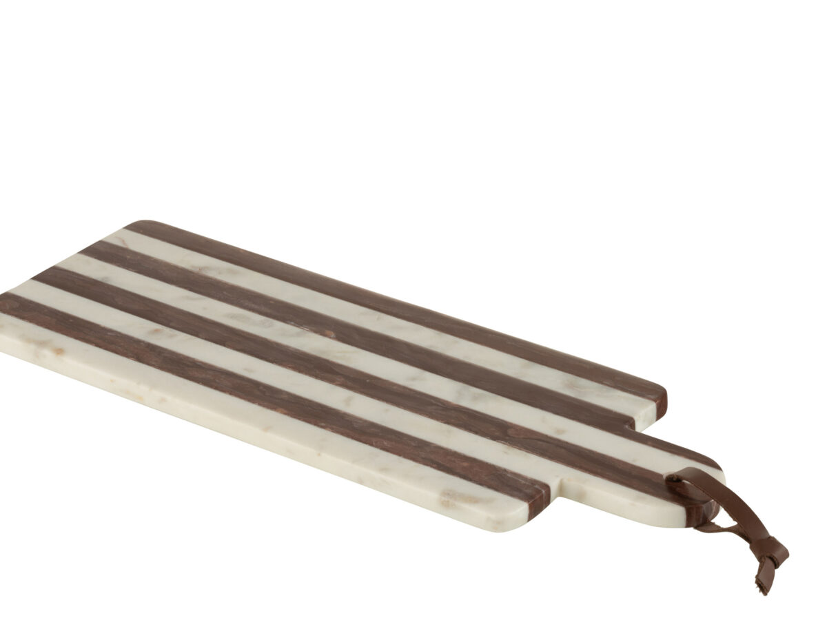 Gestreepte Marmeren Serveerplank J-line Large