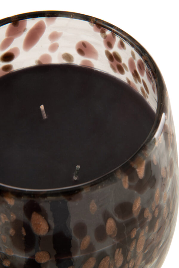 Geurkaars Mia Zwart/Mix Glas Medium-120H