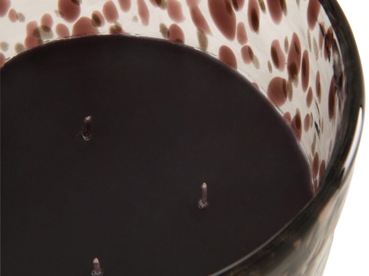 Geurkaars Mia Zwart/Gemengd Glas Groot-230H