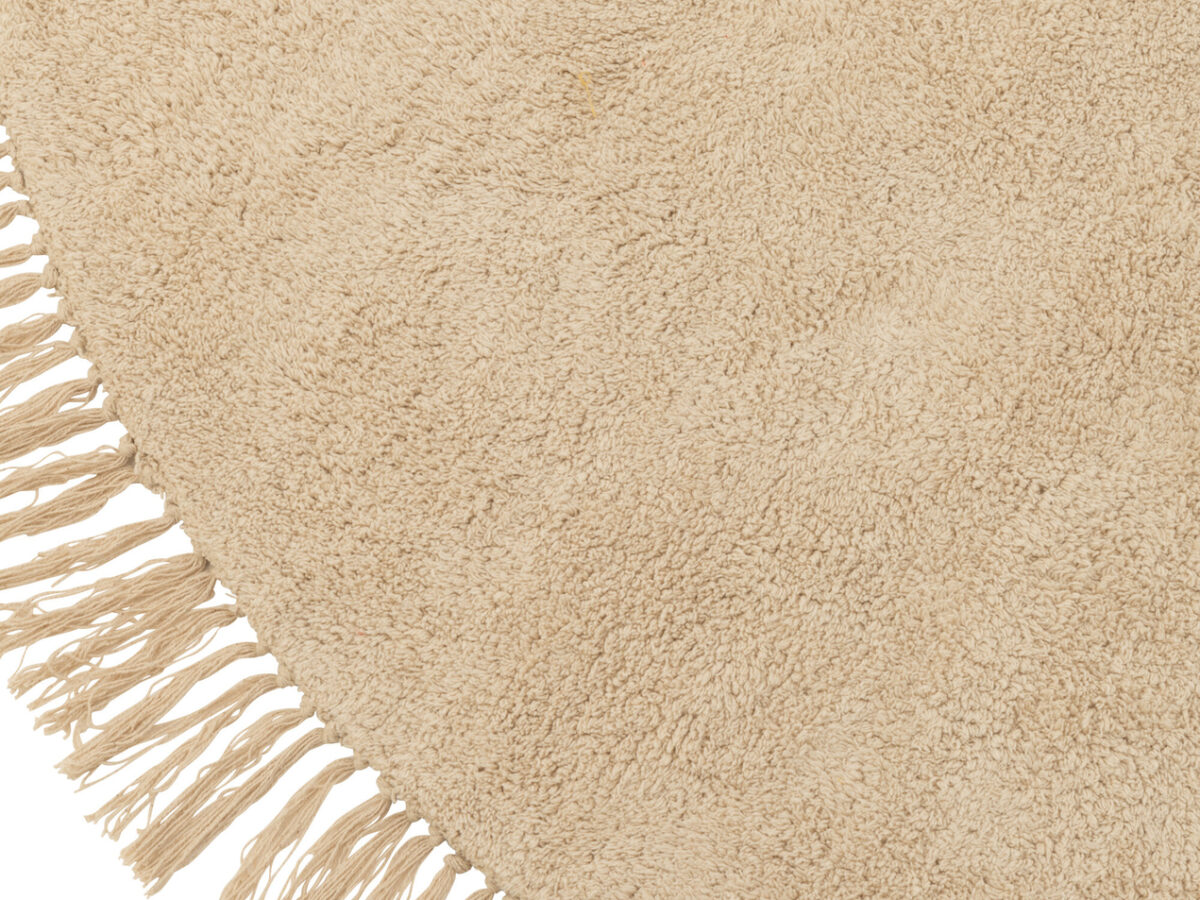 Rond Vloerkleed Boho franjes beige