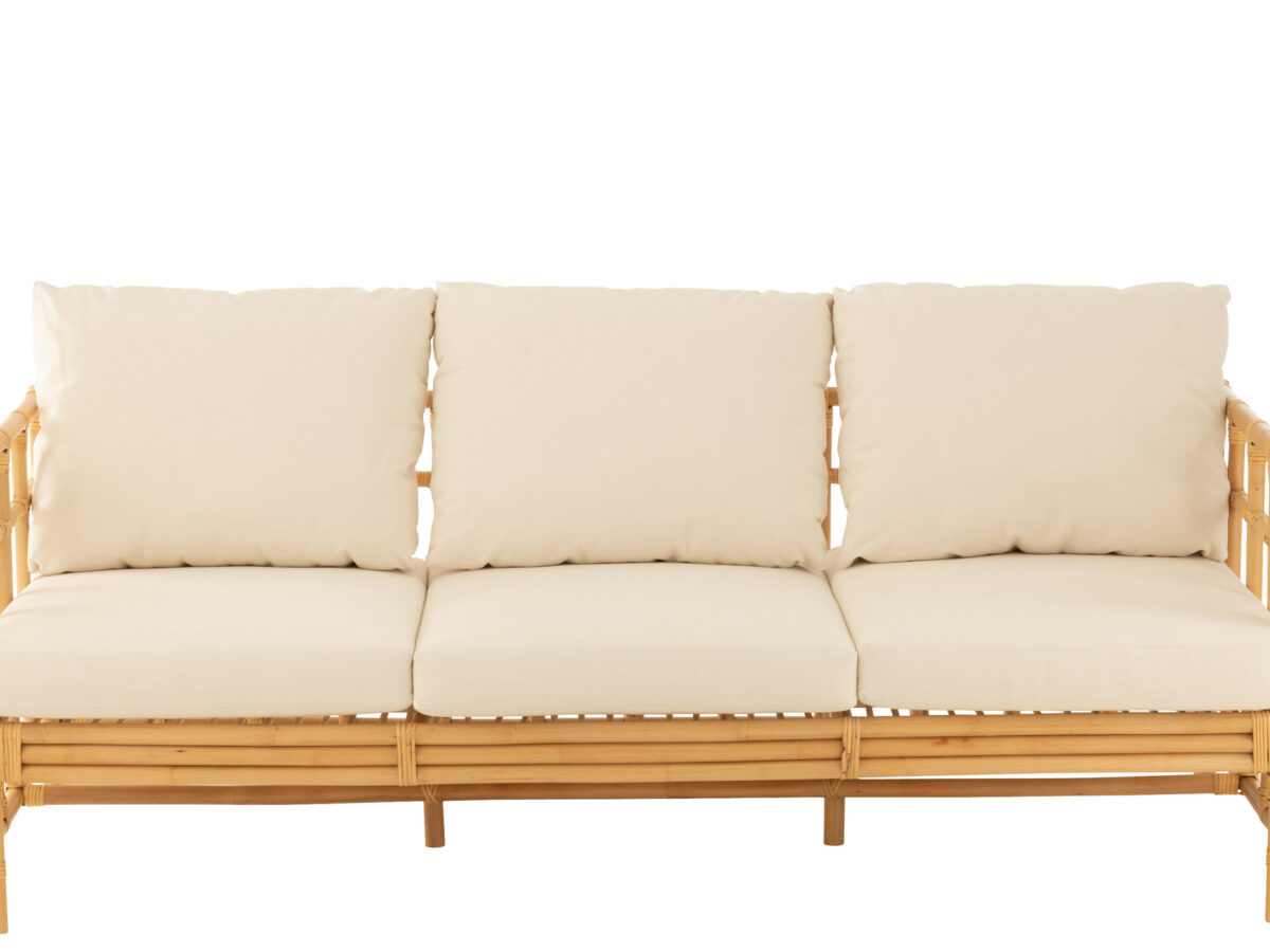 3-zitsbank Elise incl. kussen naturel/wit J-line