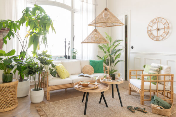 3-zitsbank Elise incl. kussen naturel/wit J-line