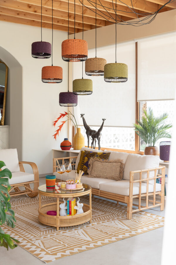 3-zitsbank Elise incl. kussen naturel/wit J-line