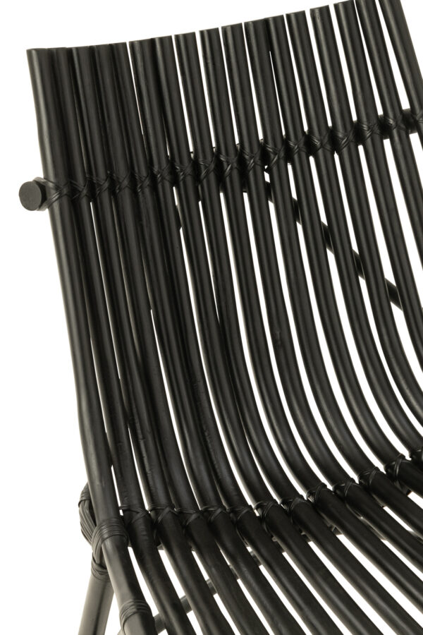 Zwarte Loungestoel Rotan J-line