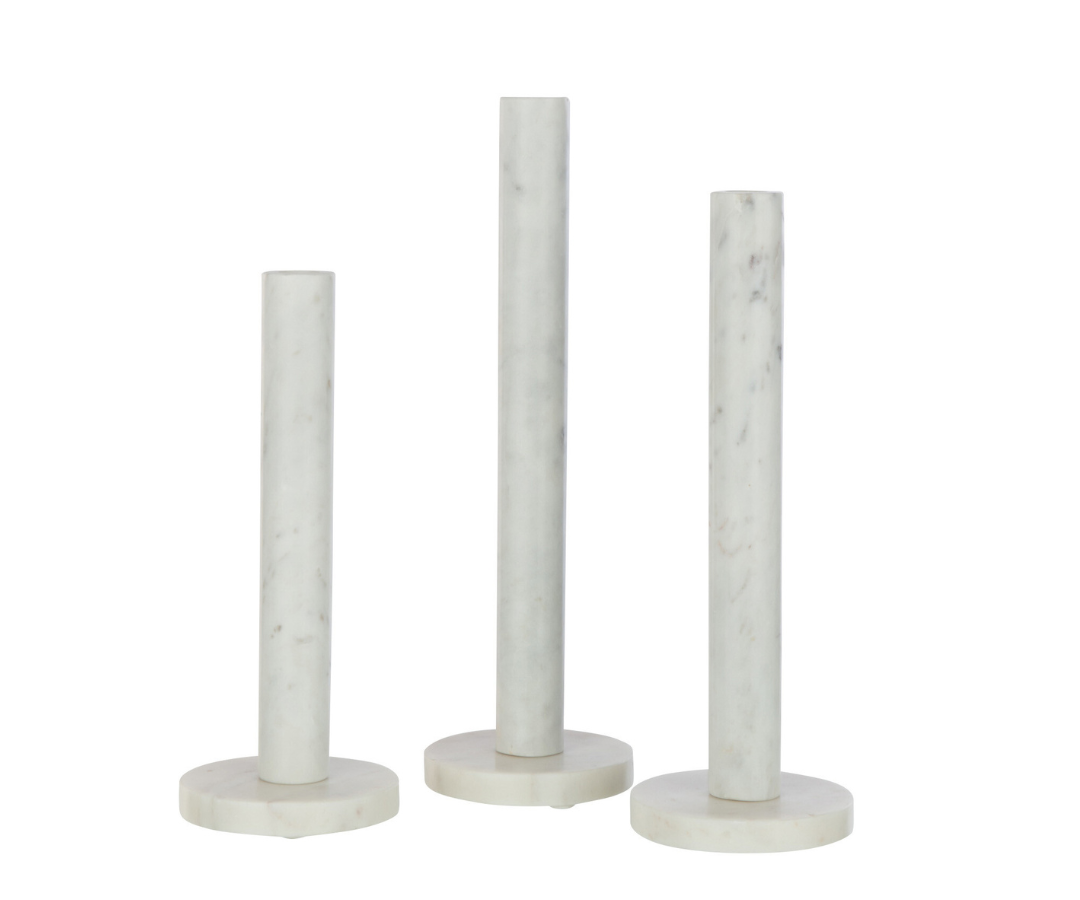 kaarsenhouders wit marmer