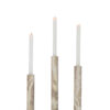 Set van 3 Beige Marmeren Kaarshouders
