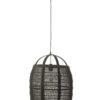 Hanglamp Ion Linnen/Bamboe Zwart Klein