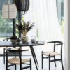 Hanglamp Ion Linnen/Bamboe Zwart Klein