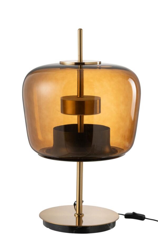 Tafellamp Led Glas Bruin