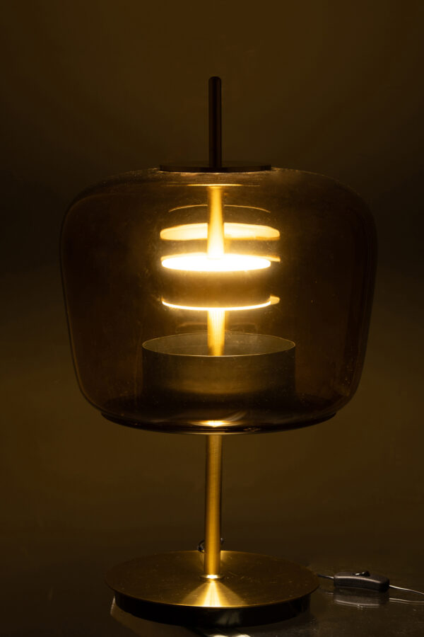 Tafellamp Led Glas Bruin