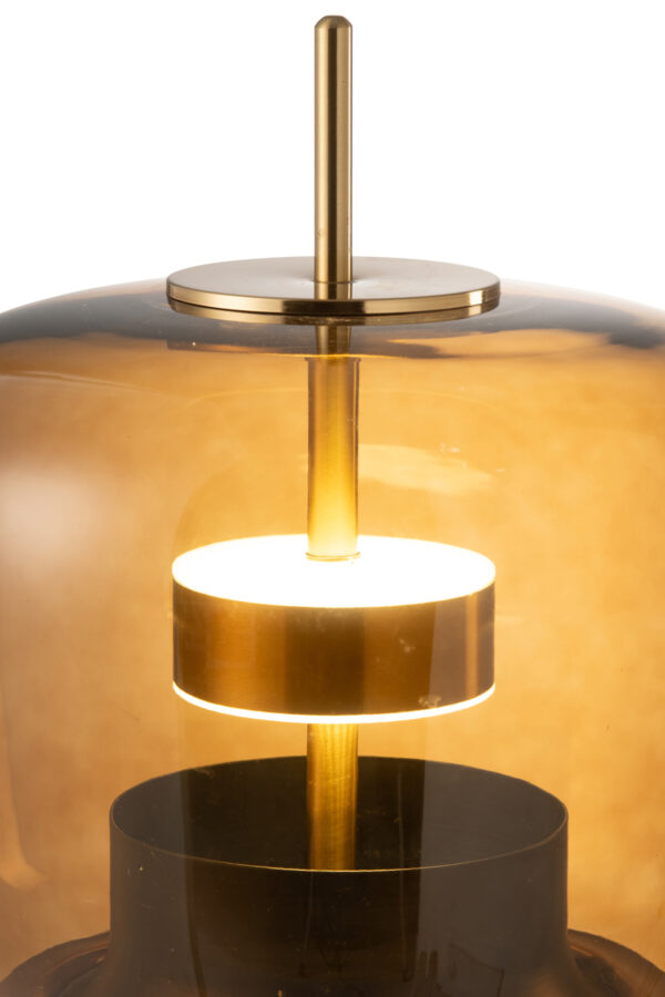 Tafellamp Led Glas Bruin