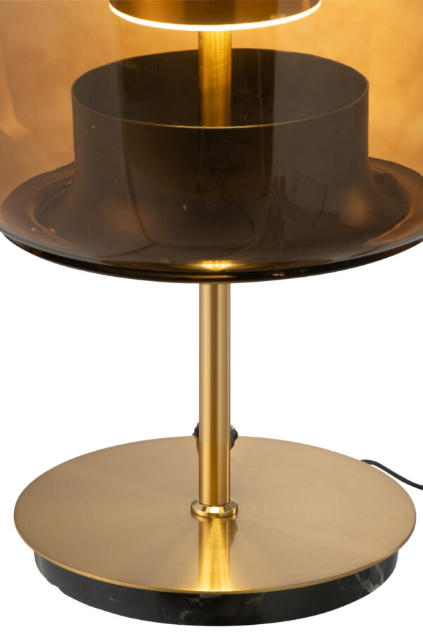 Tafellamp Led Glas Bruin