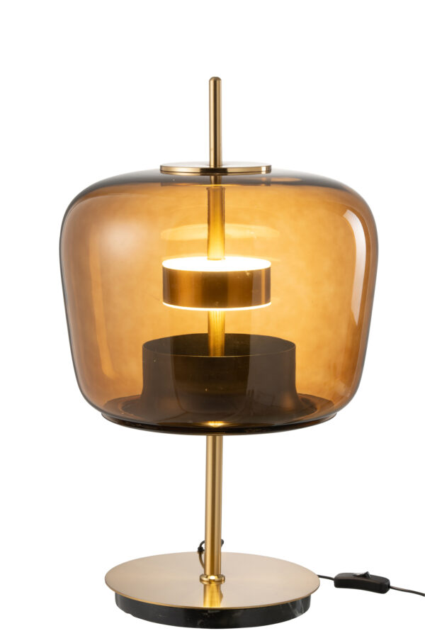 Tafellamp Led Glas Bruin