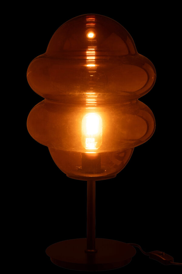 48793-1-1.jpg Tafellamp Honinglepel Glas Bruin