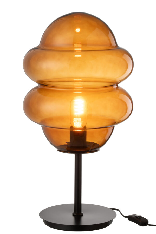 48793-5-1.jpg Tafellamp Honinglepel Glas Bruin