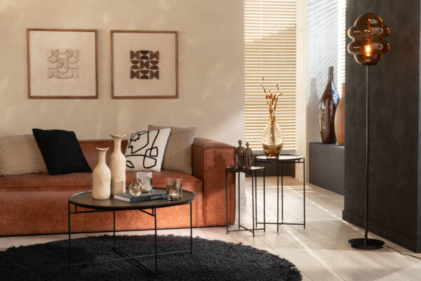 Vloerlamp Honinglepel Glas Bruin