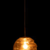 Hanglamp Honingraat Glas Licht Cognac