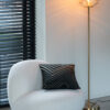 Vloerlamp Honingraat Glas Licht Cognac