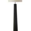Vloerlamp Schroefdraad Ailanthushout Zwart/Grijs