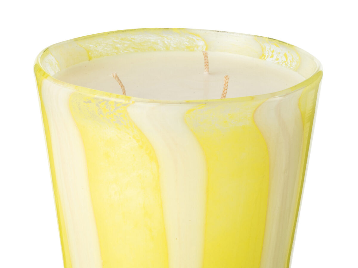 Geurkaars Noa Lines Geel Medium-68 uur