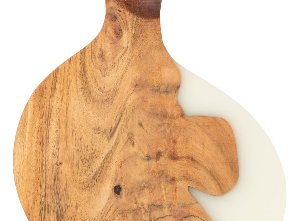 Moderne Snijplank Acaciahout J-line Naturel/Wit