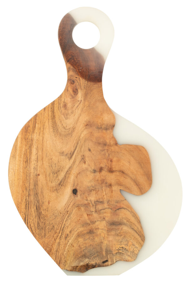 Moderne Snijplank Acaciahout J-line Naturel/Wit